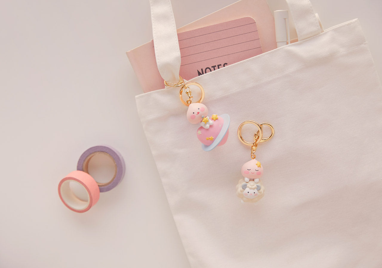 Figurine Keychain Little Apeach - Official Kakao Friends merchandise | Koolseoul