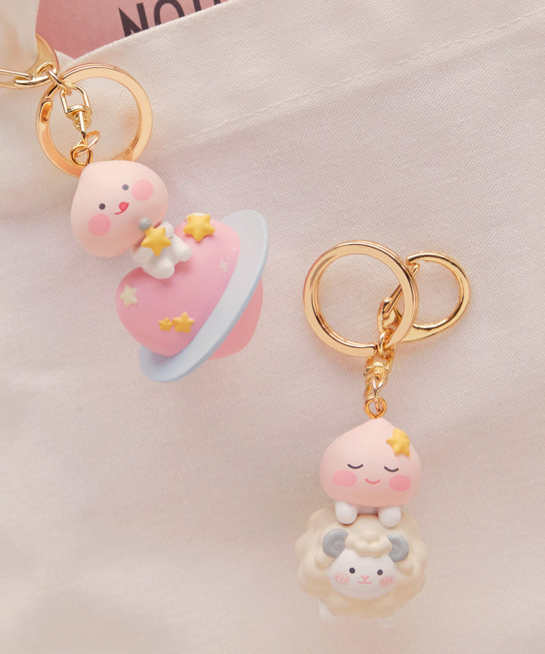 Figurine Keychain Little Apeach - Authentic Kakao Friends from Korea | Koolseoul