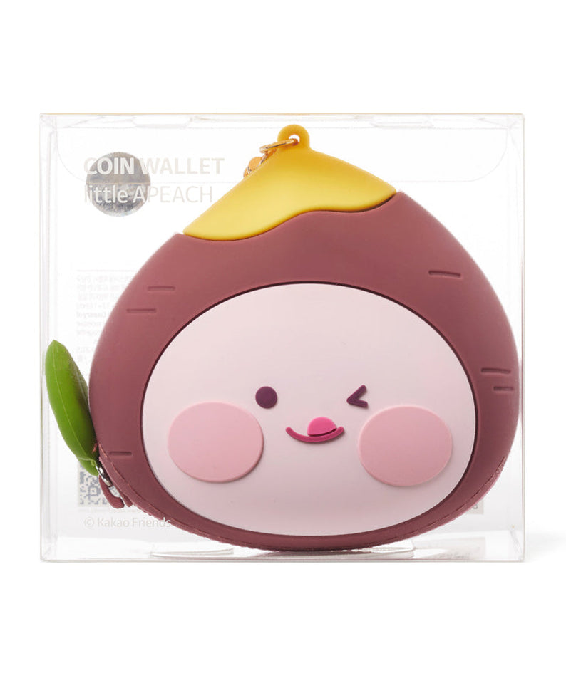 SiliconePortefeuille Apeach Coin Purse - Korean kawaii Kakao Friends | Koolseoul