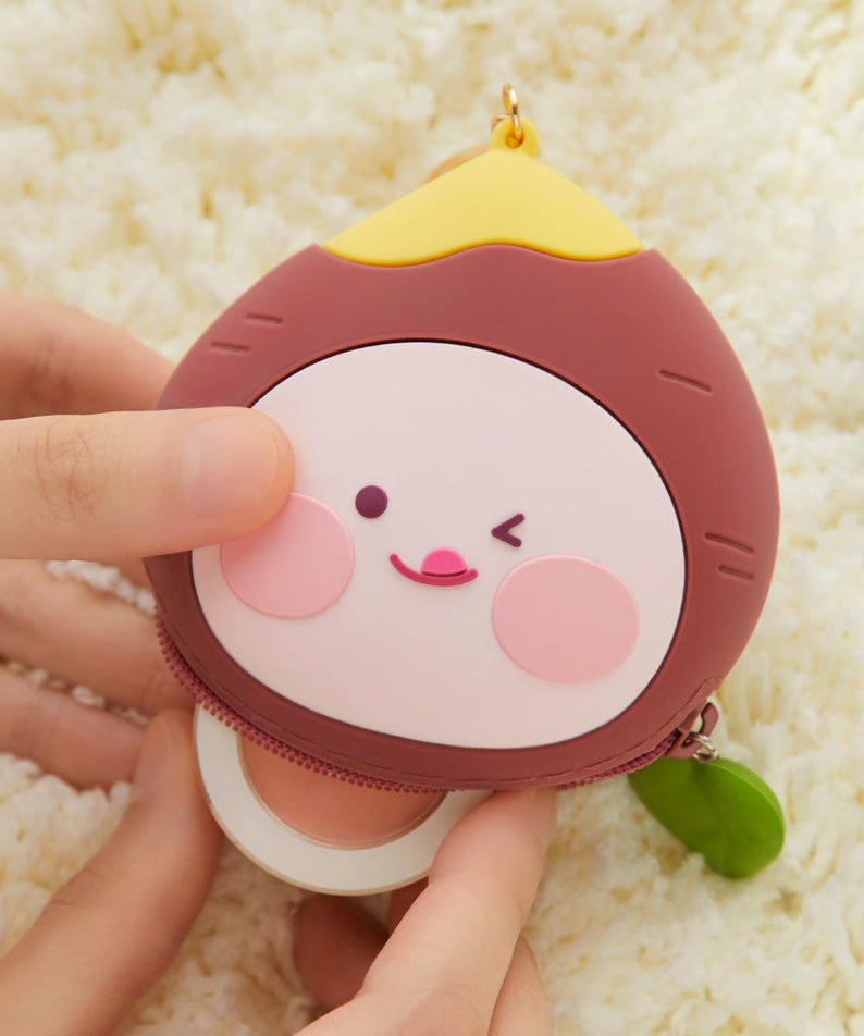 SiliconePortefeuille Apeach Coin Purse - Authentic Kakao Friends from Korea | Koolseoul