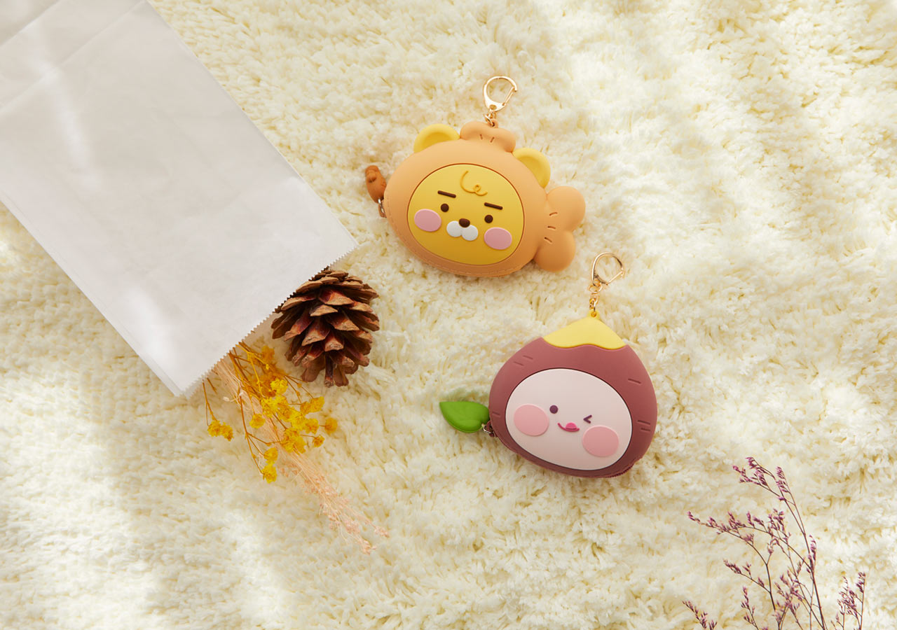 SiliconePortefeuille Apeach Coin Purse - Korean kawaii Kakao Friends | Koolseoul