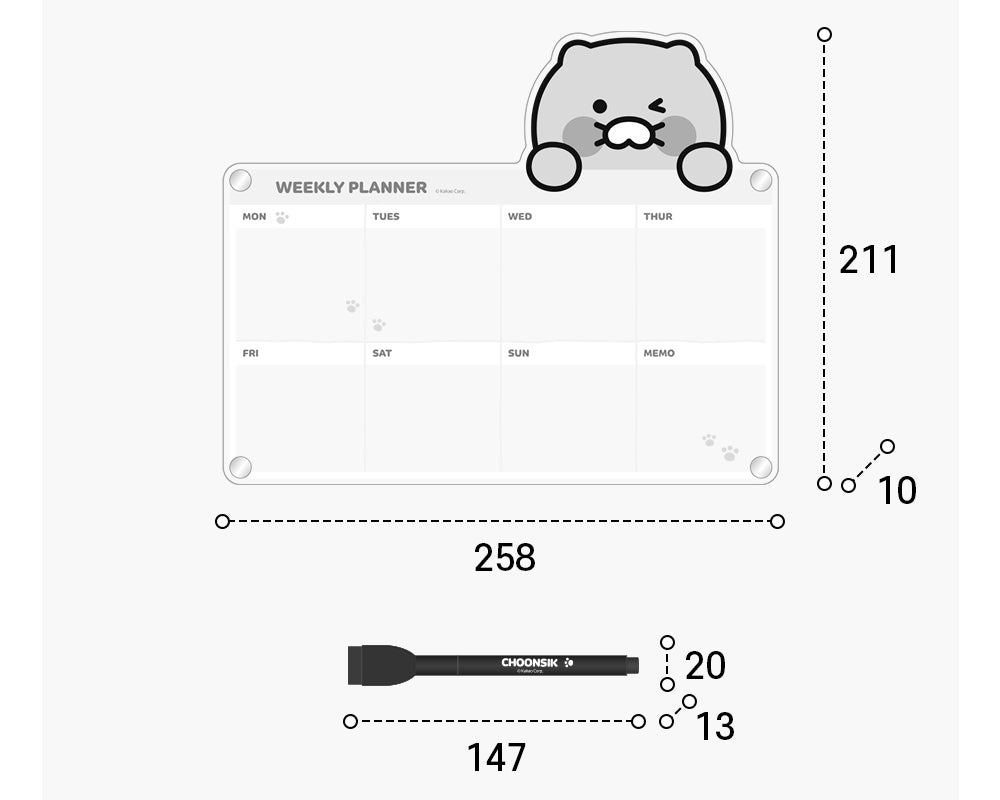 Magnet Set - Korean kawaii Kakao Friends | Koolseoul