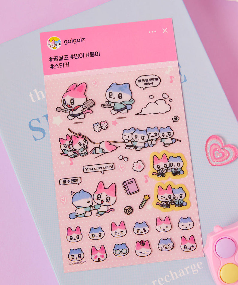 TransparentAutocollant Rose Sticker - Authentic Kakao Friends from Korea | Koolseoul