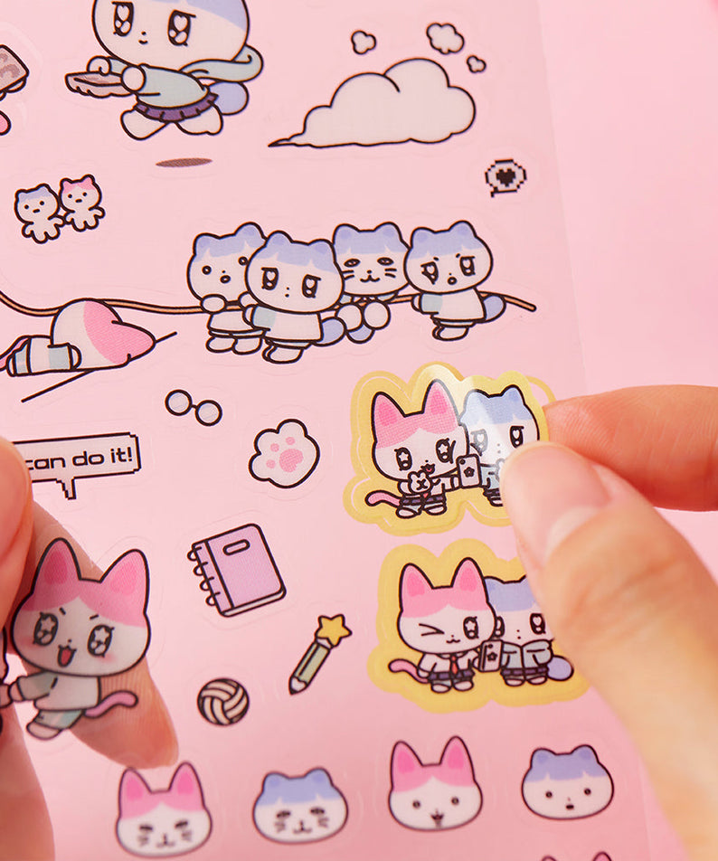 TransparentAutocollant Rose Sticker - Korean kawaii Kakao Friends | Koolseoul