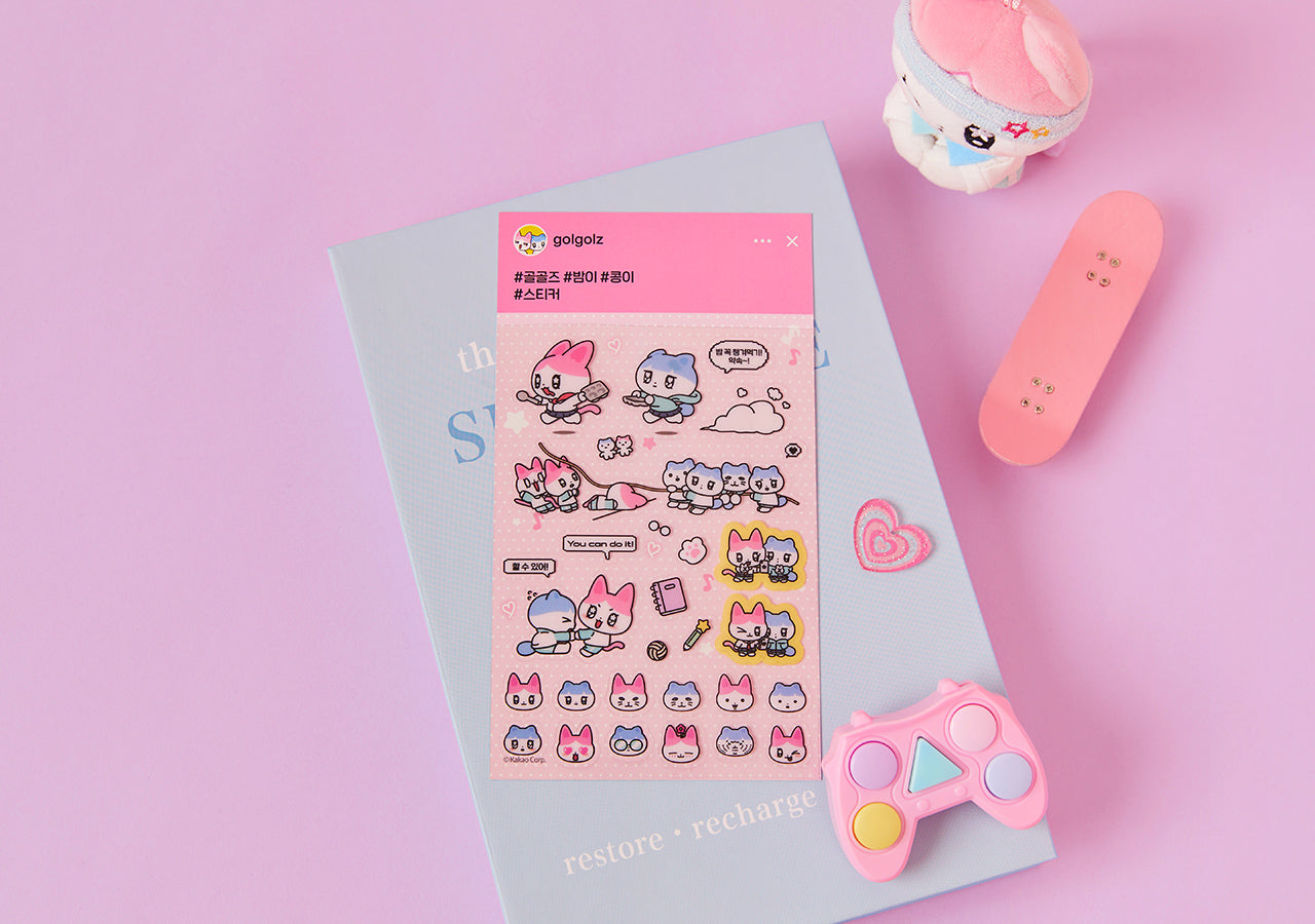 TransparentAutocollant Rose Sticker - Official Kakao Friends merchandise | Koolseoul