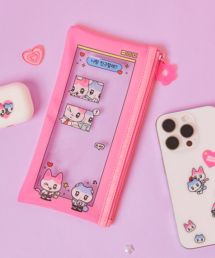 TransparentAutocollant Rose Sticker - Official Kakao Friends merchandise | Koolseoul