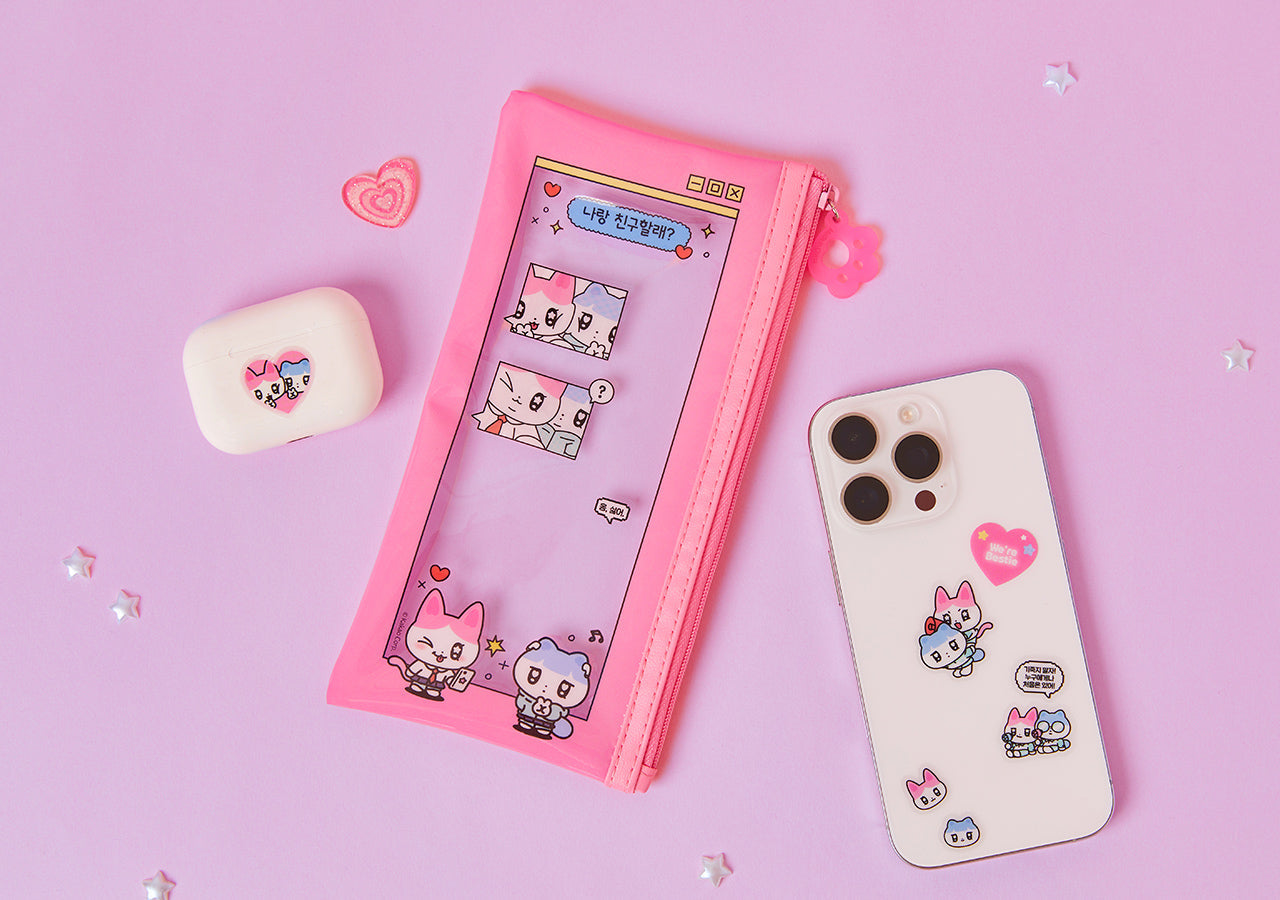 TransparentAutocollant Rose Sticker - Official Kakao Friends merchandise | Koolseoul