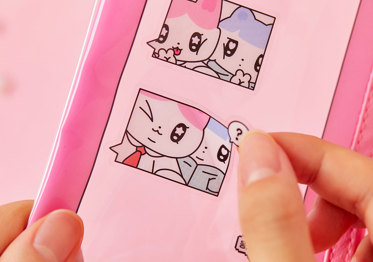 TransparentAutocollant Rose Sticker - Official Kakao Friends merchandise | Koolseoul