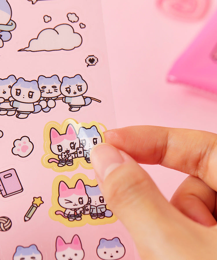 TransparentAutocollant Rose Sticker - Korean kawaii Kakao Friends | Koolseoul