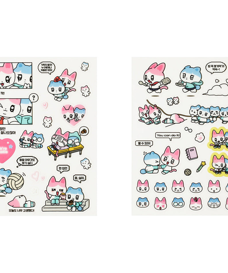 TransparentAutocollant Rose Sticker - Korean kawaii Kakao Friends | Koolseoul