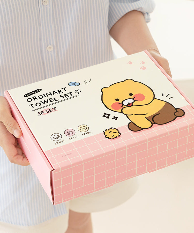 Chunsik Towel Set 3P Serviette - Korean kawaii Kakao Friends | Koolseoul
