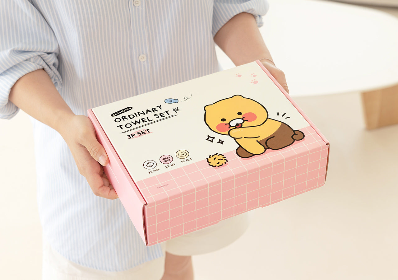 Chunsik Towel Set 3P Serviette - Korean kawaii Kakao Friends | Koolseoul