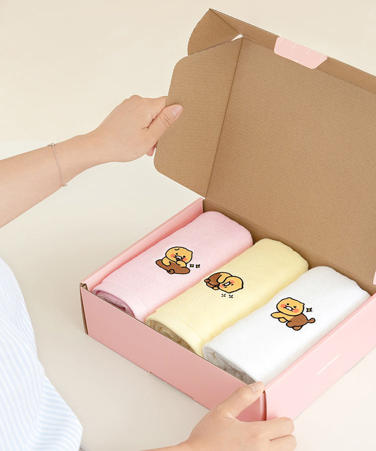 Chunsik Towel Set 3P Serviette - Authentic Kakao Friends from Korea | Koolseoul