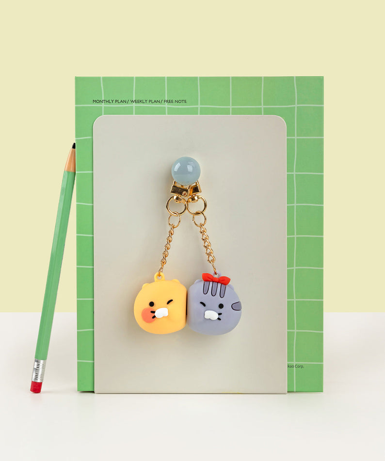 Chunsik Figurine Magnet Keychain Set - Authentic Kakao Friends from Korea | Koolseoul