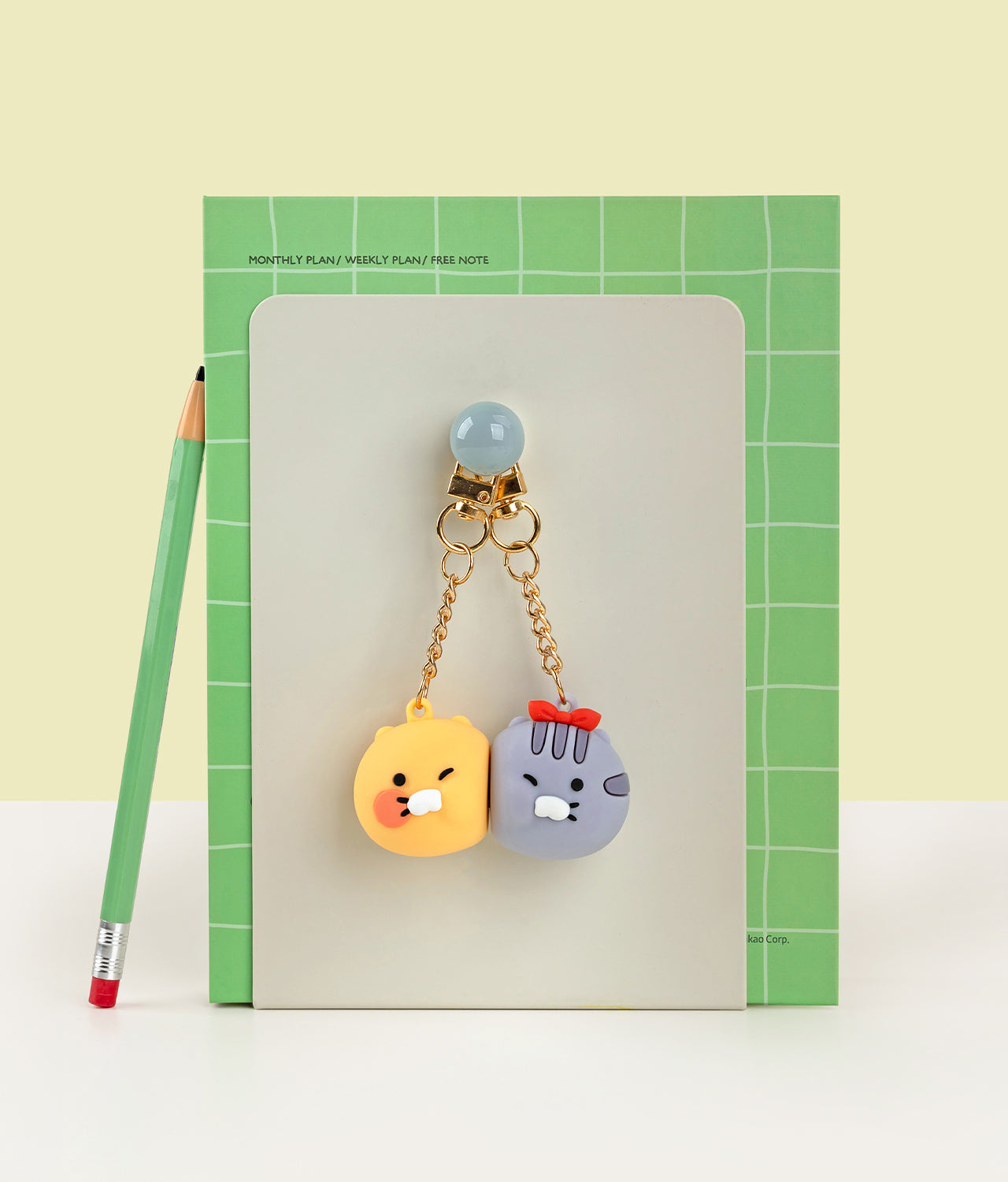 Chunsik Figurine Magnet Keychain Set - Authentic Kakao Friends from Korea | Koolseoul