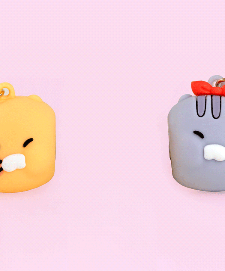 Chunsik Figurine Magnet Keychain Set - Authentic Kakao Friends from Korea | Koolseoul