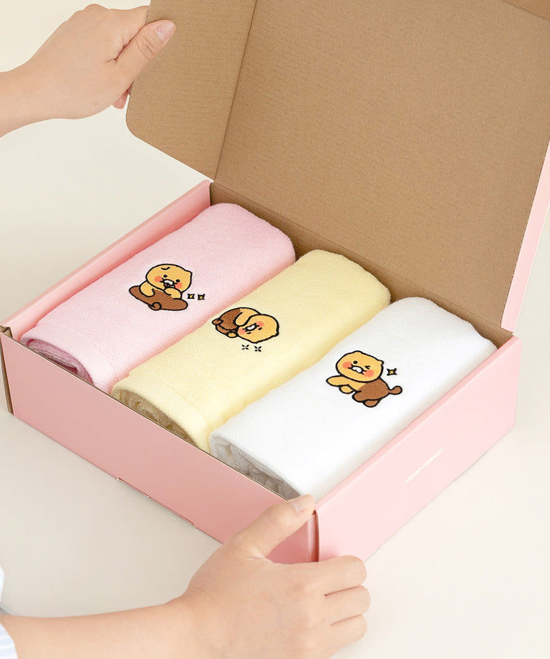 Chunsik Towel Set 3P Serviette - Authentic Kakao Friends from Korea | Koolseoul