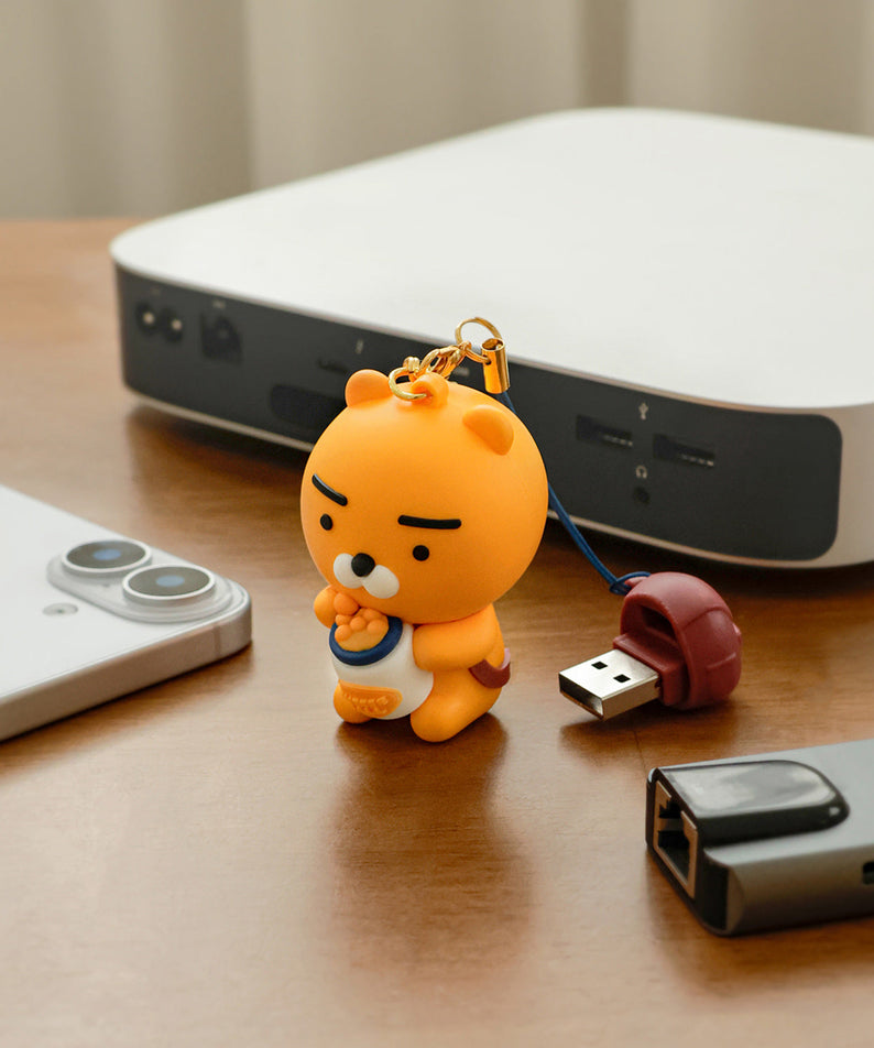 64GB USB Figurine Keychain Backpack Ryan - Official Kakao Friends merchandise | Koolseoul