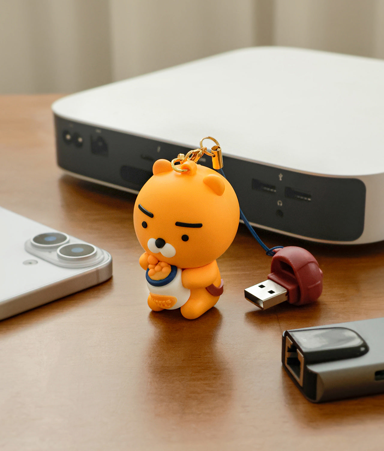 64GB USB Figurine Keychain Backpack Ryan - Official Kakao Friends merchandise | Koolseoul