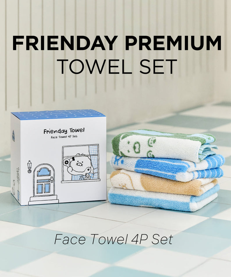 FRIENDAY 4P Set Chunsik Serviette - Official Kakao Friends merchandise | Koolseoul