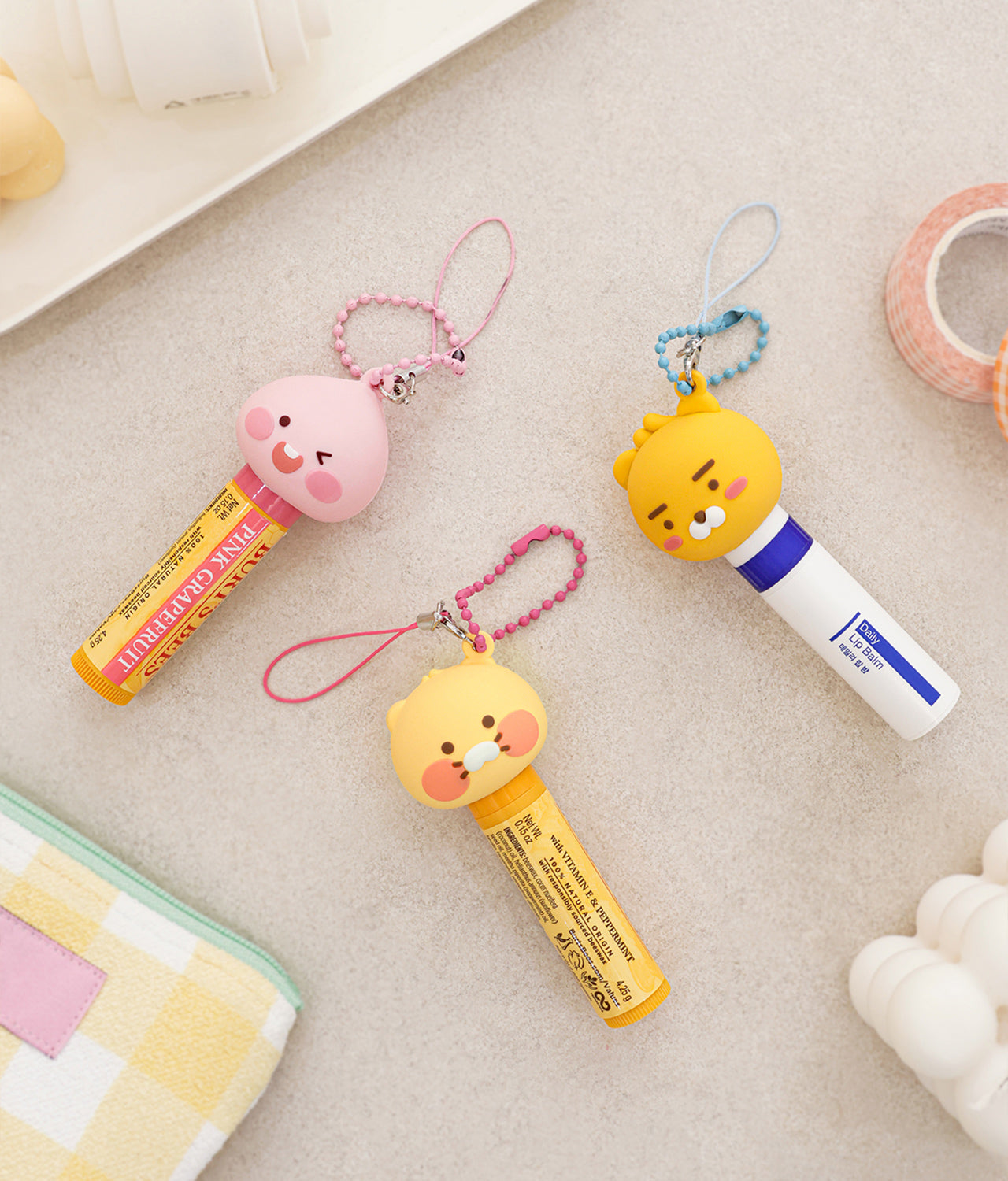 Baume Levres Keychain Apeach - Official Kakao Friends merchandise | Koolseoul