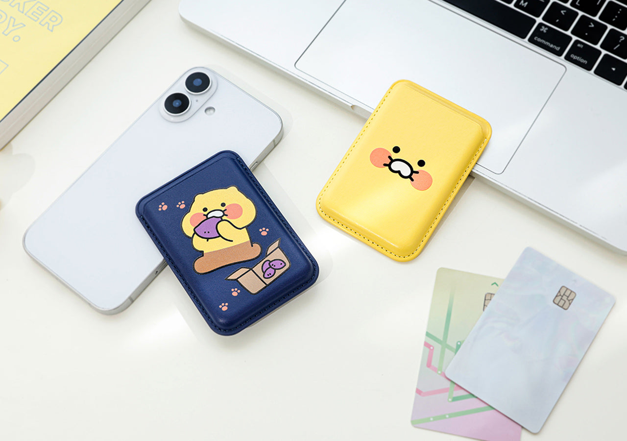 PU Porte-Cards Yellow Chunsik Wallet - Official Kakao Friends merchandise | Koolseoul