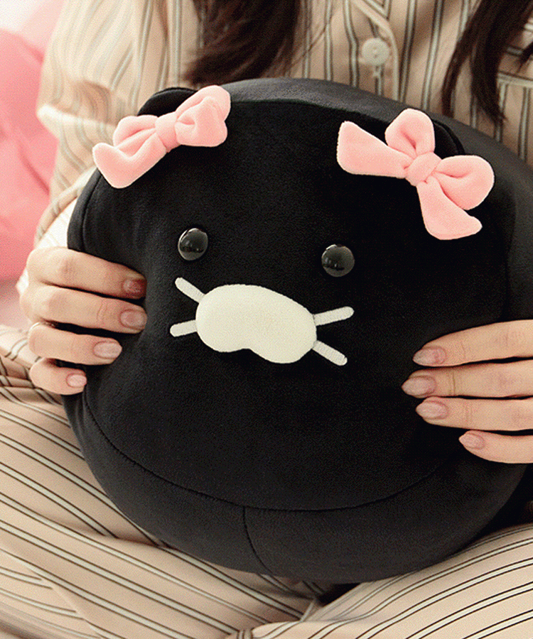 Black Cushion - Official Kakao Friends merchandise | Koolseoul