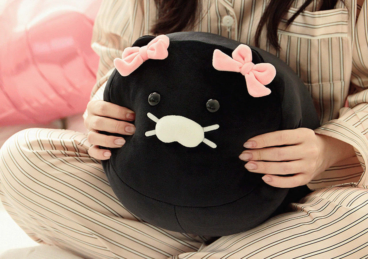 Black Cushion - Official Kakao Friends merchandise | Koolseoul