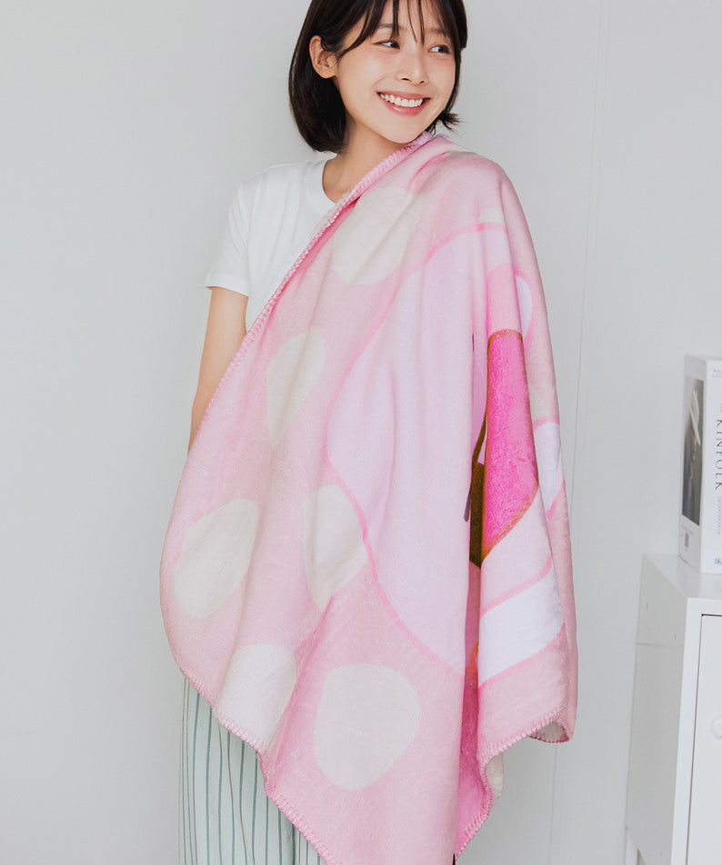 Blanket Little Apeach - Korean kawaii Kakao Friends | Koolseoul
