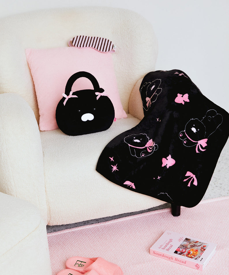 Black Pouch Blanket Chunsik - Official Kakao Friends merchandise | Koolseoul