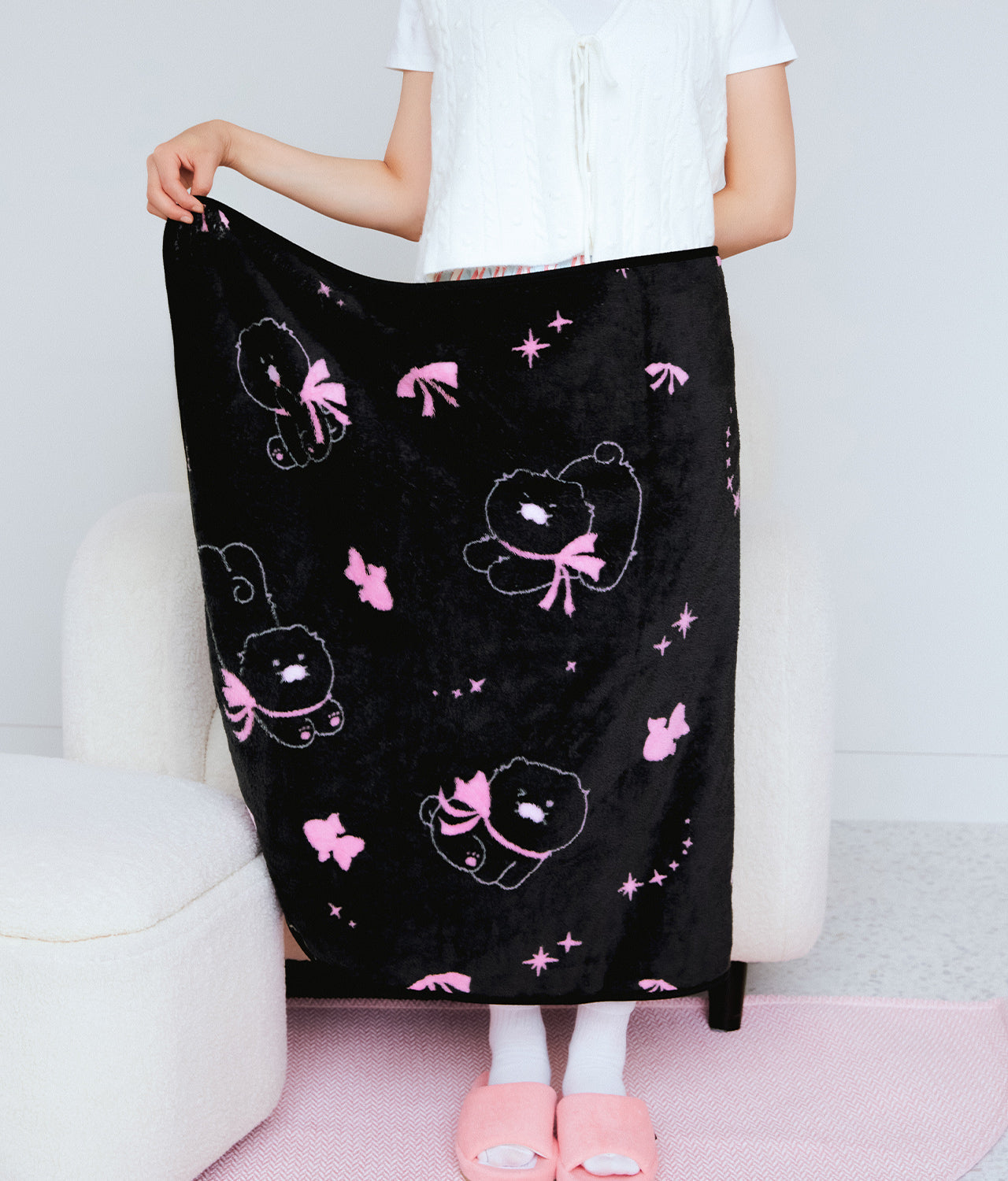 Black Pouch Blanket Chunsik - Korean kawaii Kakao Friends | Koolseoul