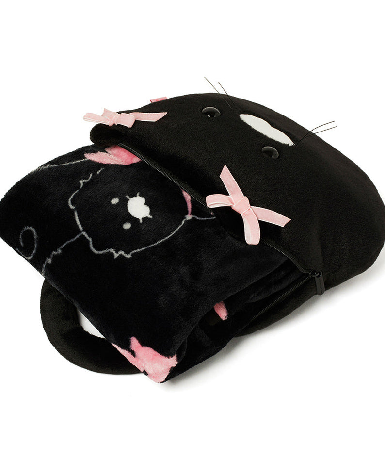 Black Pouch Blanket Chunsik - Authentic Kakao Friends from Korea | Koolseoul