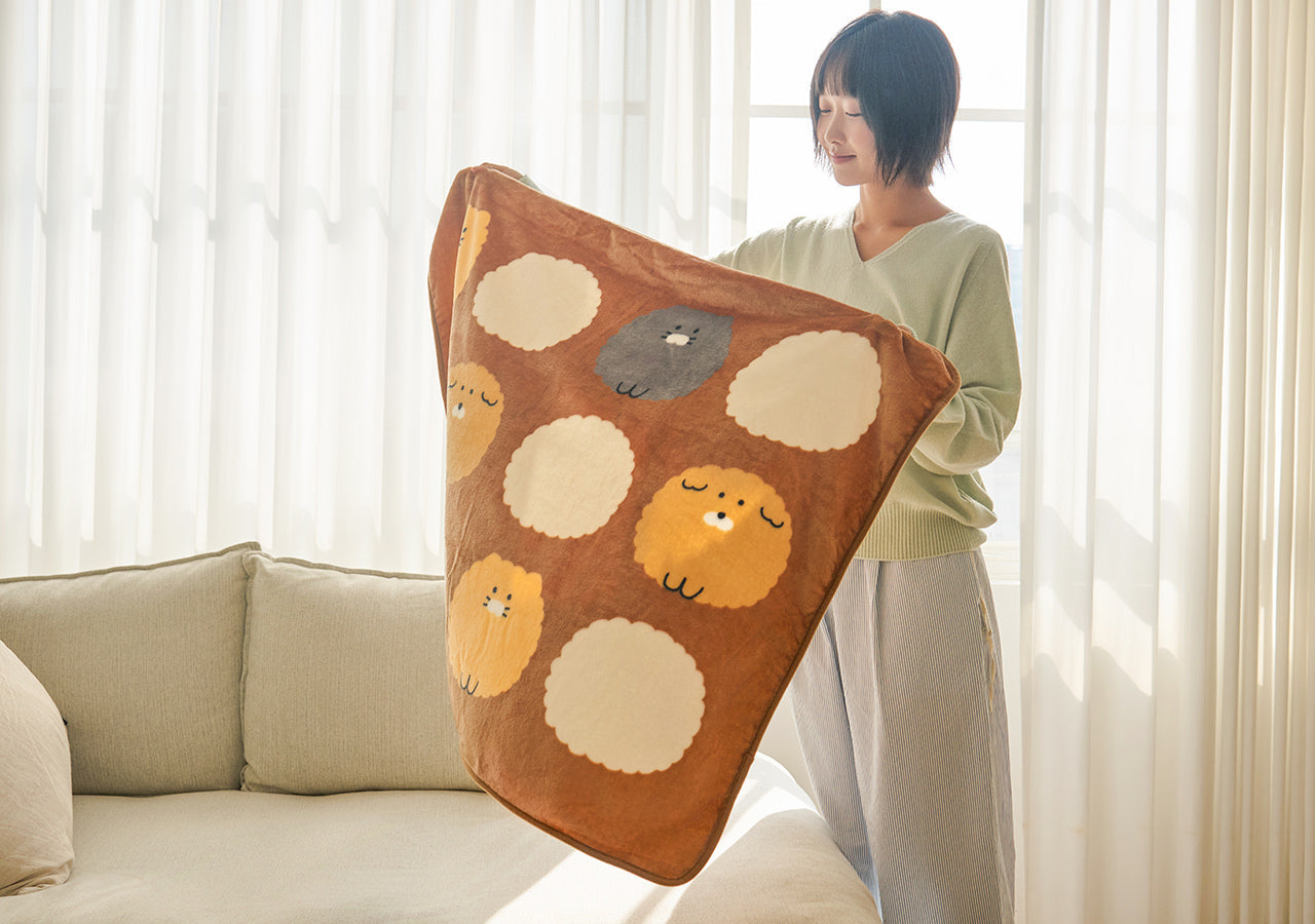 FRIENDAY Blanket Brown Chunsik - Authentic Kakao Friends from Korea | Koolseoul