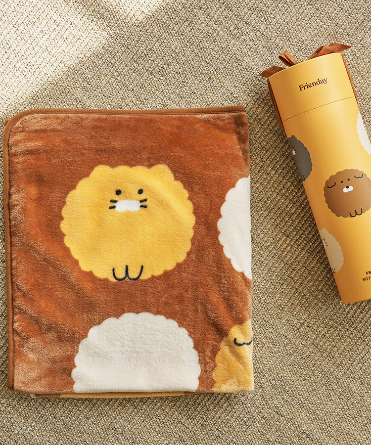 FRIENDAY Blanket Brown Chunsik - Authentic Kakao Friends from Korea | Koolseoul