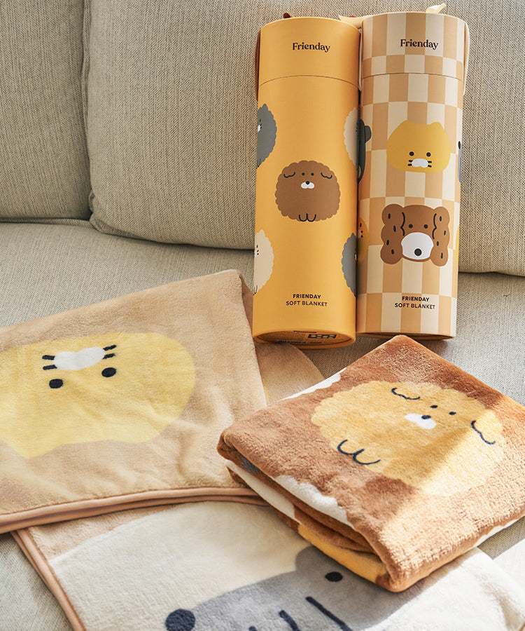 FRIENDAY Blanket Brown Chunsik - Authentic Kakao Friends from Korea | Koolseoul