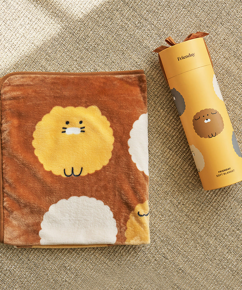 FRIENDAY Blanket Brown Chunsik - Authentic Kakao Friends from Korea | Koolseoul