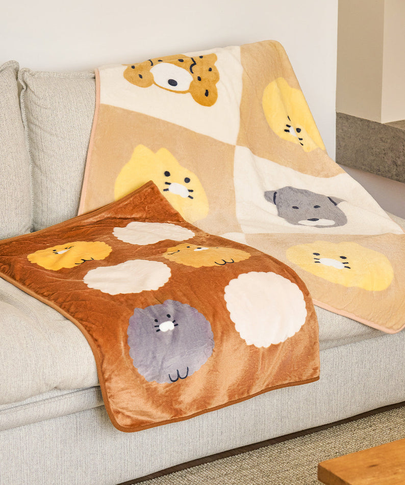 FRIENDAY Blanket Brown Chunsik - Korean kawaii Kakao Friends | Koolseoul