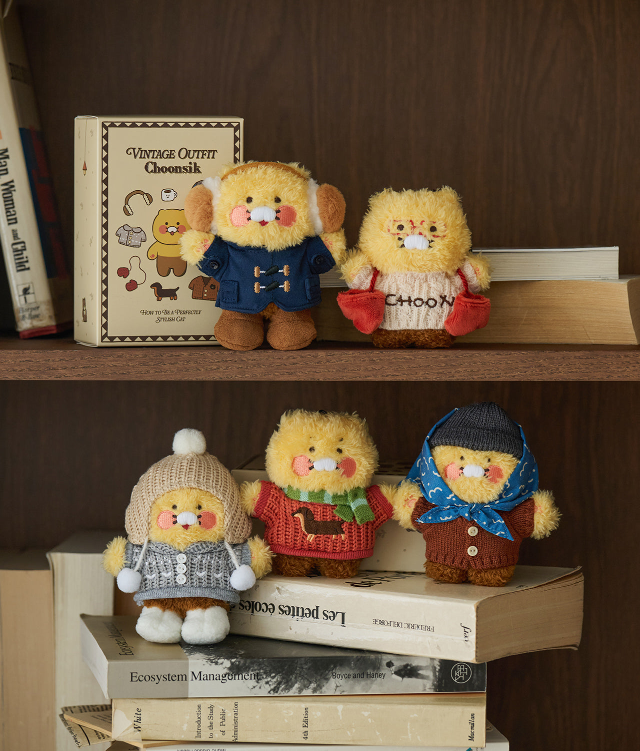 [Complete Set] Keychain Plush 5 Chunsik - Official Kakao Friends merchandise | Koolseoul