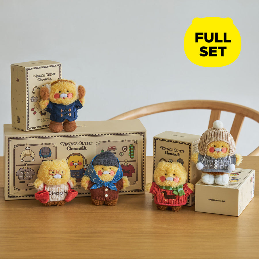 Kakao Friends - 【コンプリートセット】キーチェーンぬいぐるみ チュンシク5種