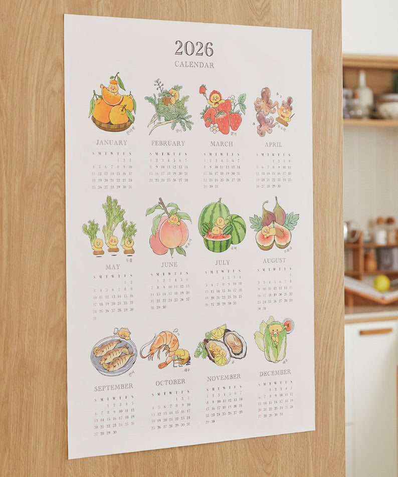 2026 Poster Chunsik Agenda - Authentic Kakao Friends from Korea | Koolseoul