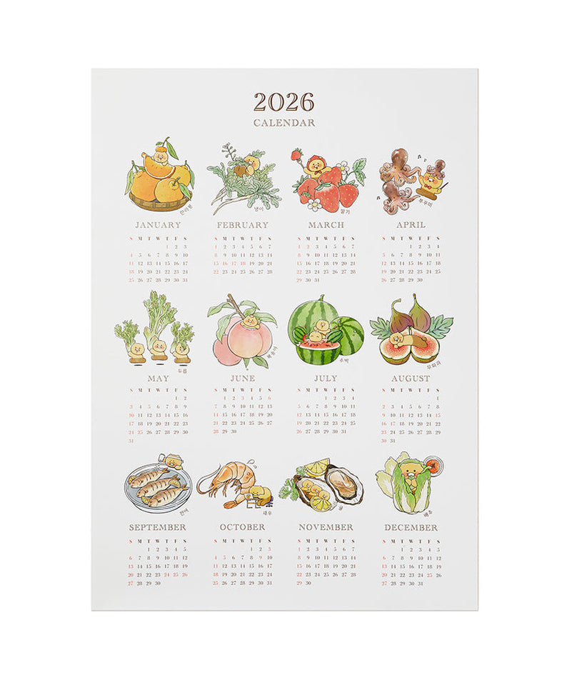 2026 Poster Chunsik Agenda - Korean kawaii Kakao Friends | Koolseoul