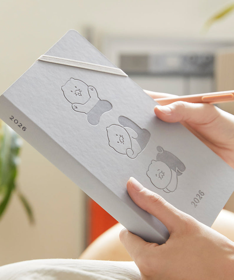 2026 Planner Grey Chunsik Agenda - Authentic Kakao Friends from Korea | Koolseoul