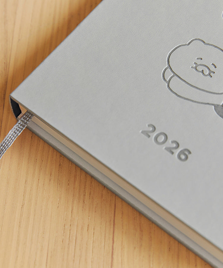 2026 Planner Grey Chunsik Agenda - Official Kakao Friends merchandise | Koolseoul