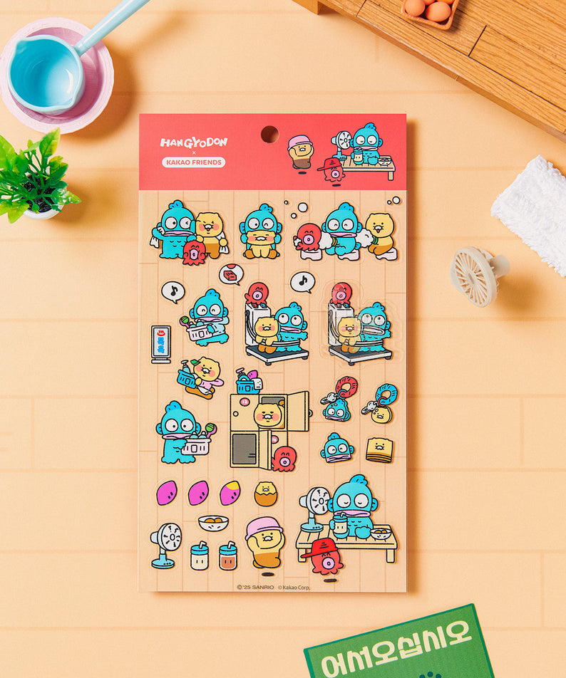 X Friends Clear Sticker Red Chunsik - Korean kawaii Kakao Friends | Koolseoul