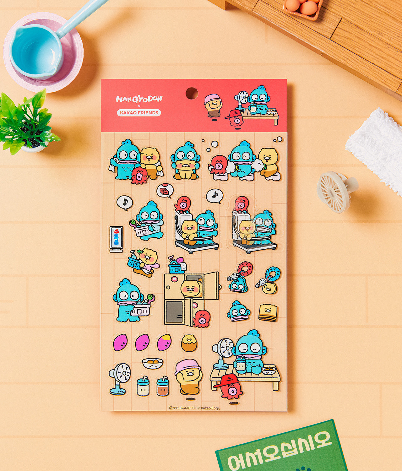 X Friends Clear Sticker Red Chunsik - Korean kawaii Kakao Friends | Koolseoul