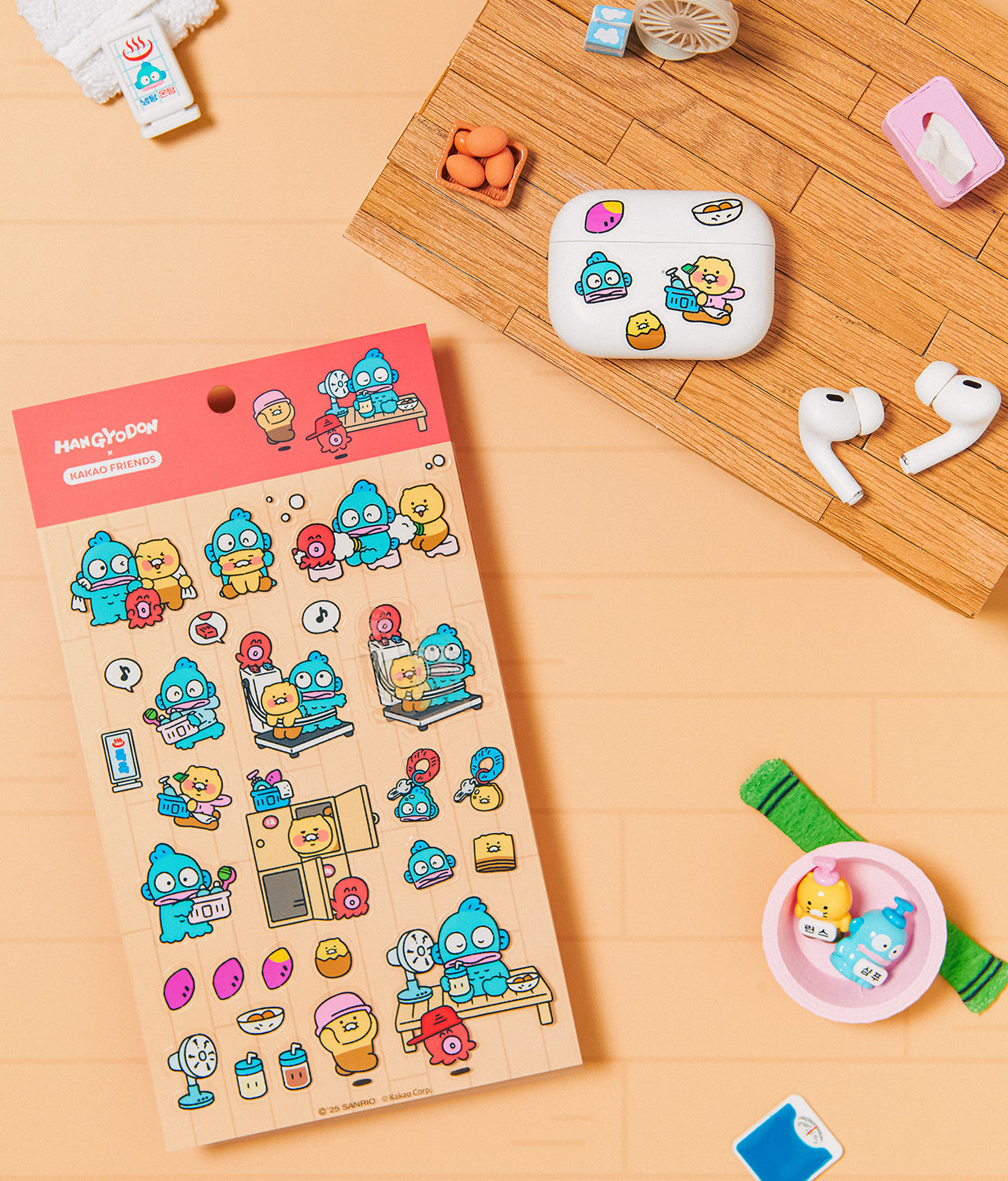 X Friends Clear Sticker Red Chunsik - Korean kawaii Kakao Friends | Koolseoul
