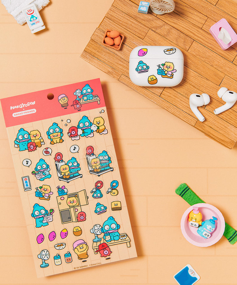 X Friends Clear Sticker Red Chunsik - Korean kawaii Kakao Friends | Koolseoul