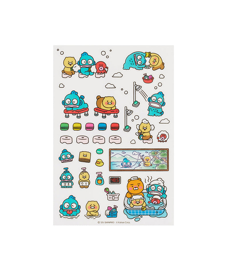 X Friends Clear Sticker Blue Ryan&Chunsik - Korean kawaii Kakao Friends | Koolseoul