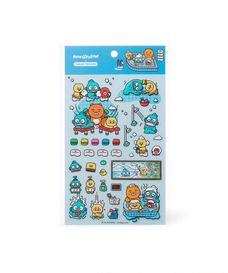X Friends Clear Sticker Blue Ryan&Chunsik - Korean kawaii Kakao Friends | Koolseoul