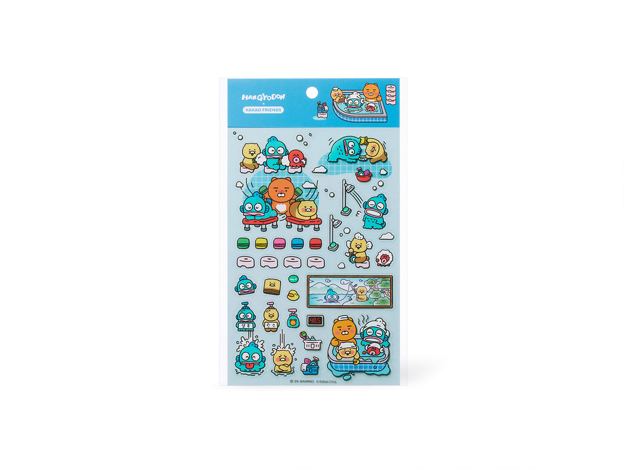 X Friends Clear Sticker Blue Ryan&Chunsik - Korean kawaii Kakao Friends | Koolseoul